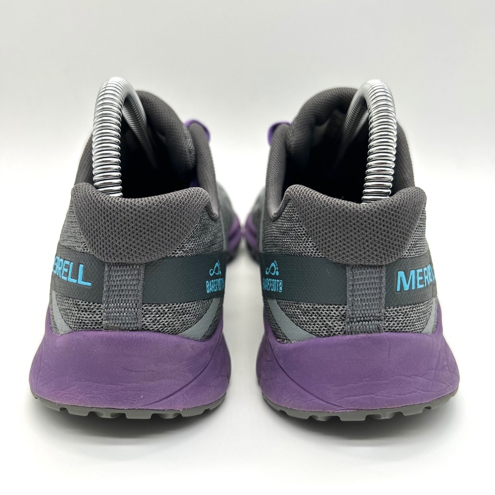 Merrell Bare Access Flex 2 Womens 8.5 Grey Purple Trail Running Shoes Barefoot - Picture 5 of 11